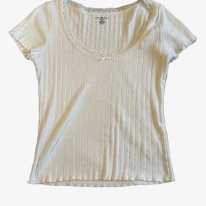 brandy melville mckenna eyelet bow top